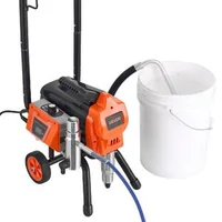 Mașină-de-vopsit-fără-aer-1500W-3300-PSI-cu-cărucior-furtun-15-m-și-5-duze