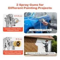 Recipient-de-vopsire-sub-presiune-de-2-l-cu-două-pistoale-de-pulverizare-duze-de-1-8-mm-și-3-mm-două-furtunuri-de-3-m