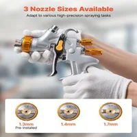 Pistol-de-vopsit-HVLP-cu-alimentare-gravitațională-3-duze-1-3-1-4-1-7-mm-cupă-600-ml-cu-regulator-de-aer