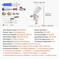 Pistol-de-vopsit-HVLP-cu-alimentare-gravitațională-3-duze-1-3-1-4-1-7-mm-cupă-600-ml-cu-regulator-de-aer